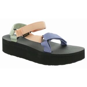 Teva Original Universal Platform Sandals Women Peach Blue Green Size 8